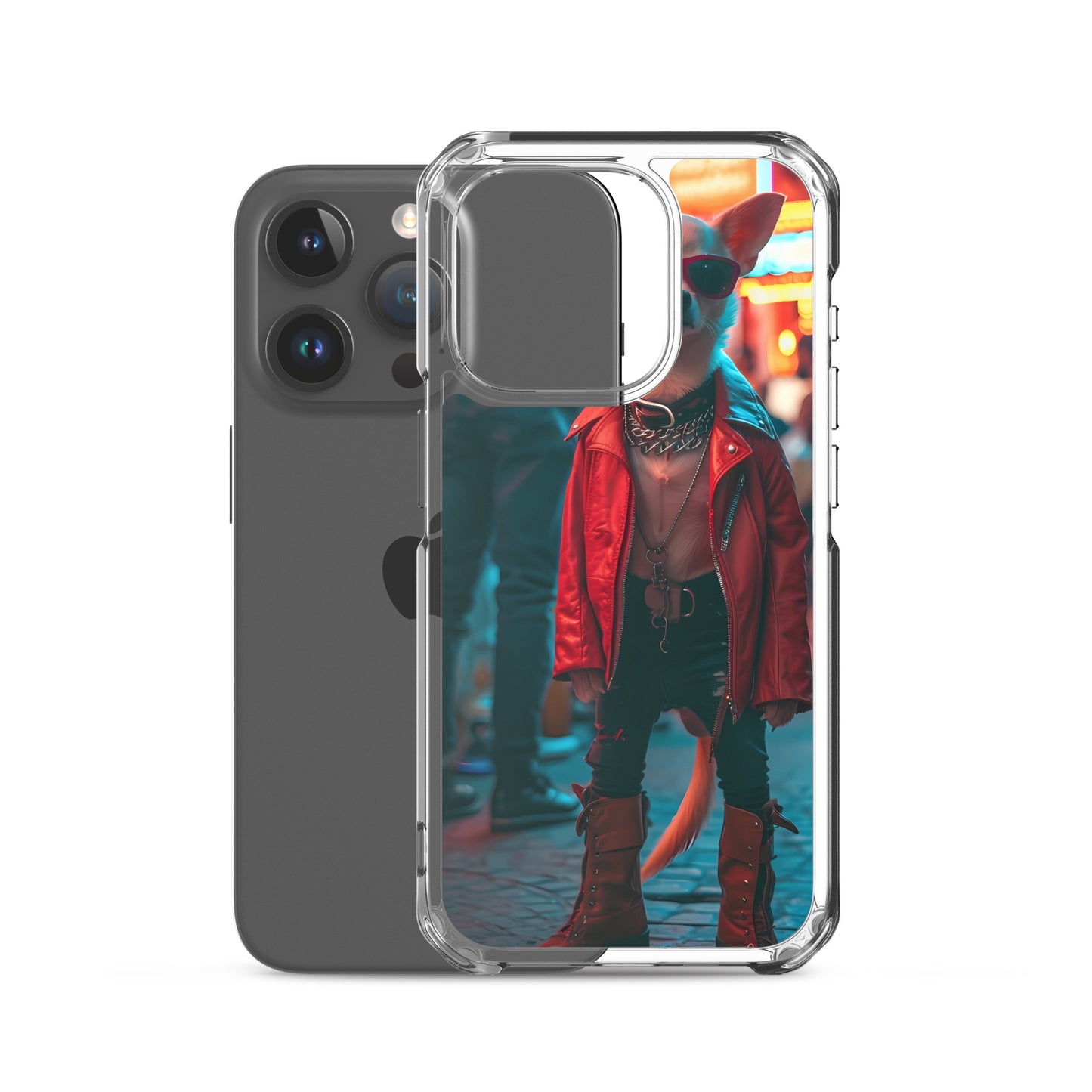 iPhone 15 Case - Crimson Cool Chihuahua