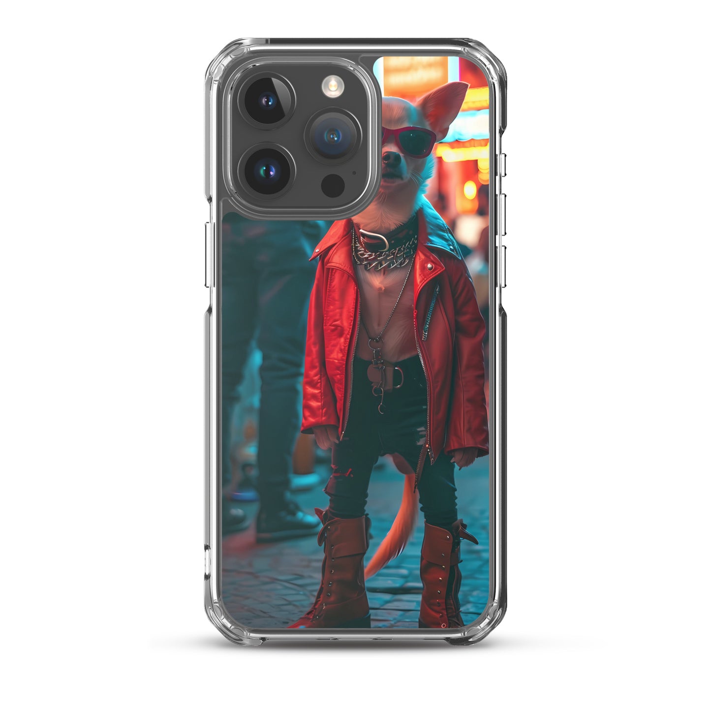 iPhone 15 Case - Crimson Cool Chihuahua