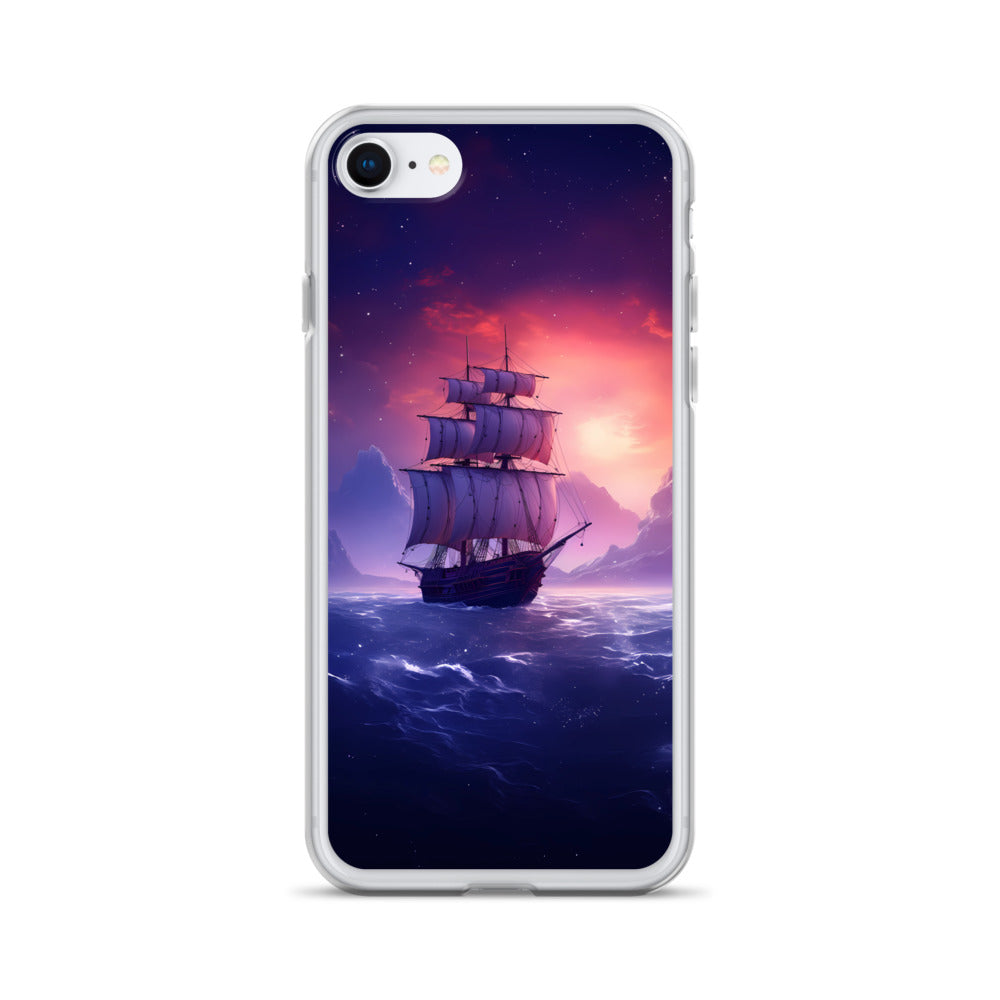 iPhone Case - Seascape Wooden Ship at Dusk