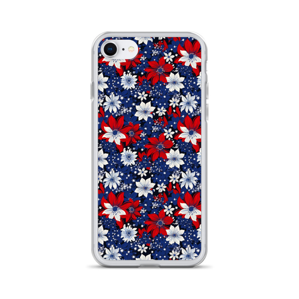 iPhone Case - Patriotic Poinsettas