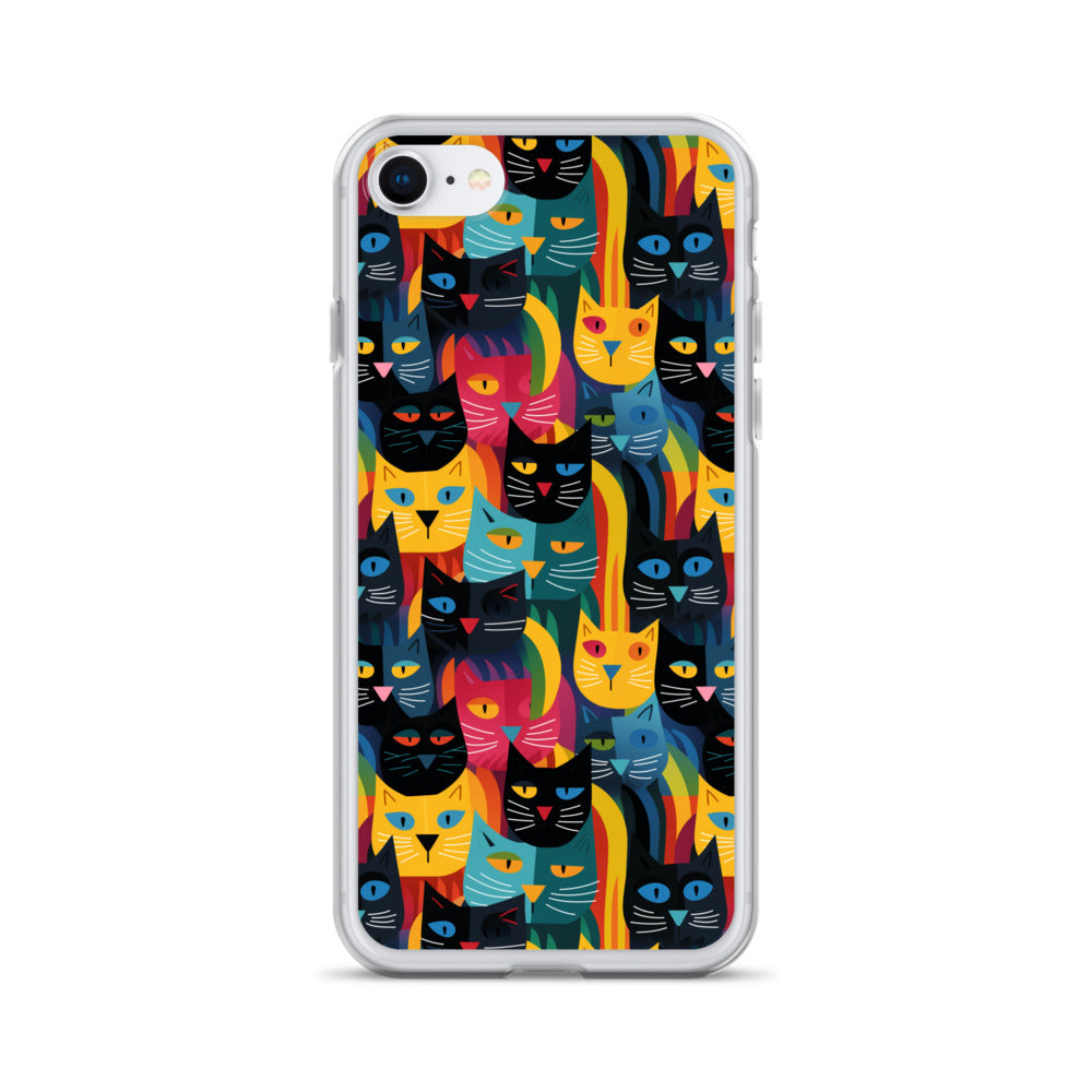 iPhone Case - Colorful Cats Pattern