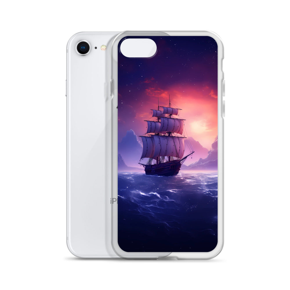 iPhone Case - Seascape Wooden Ship at Dusk