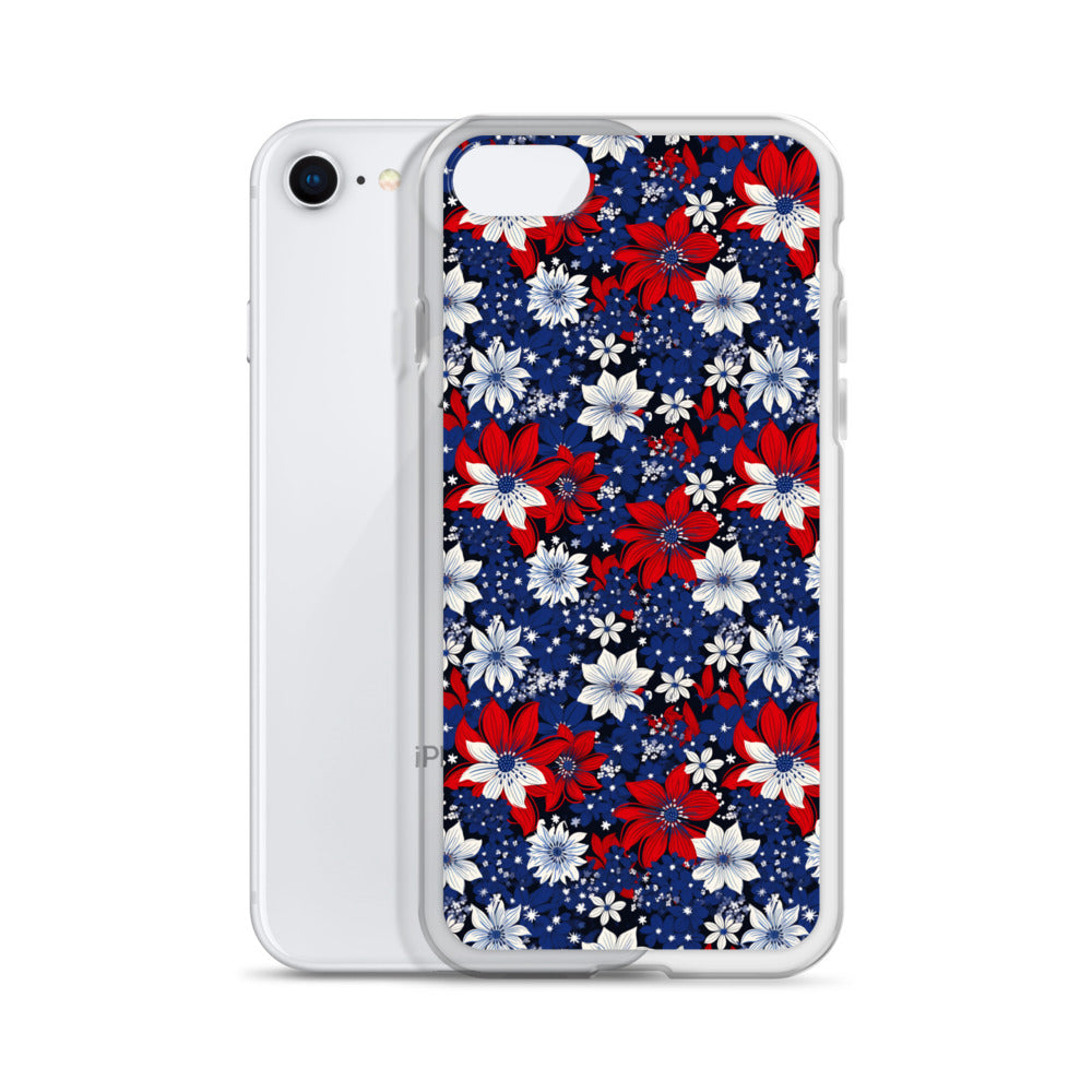 iPhone Case - Patriotic Poinsettas