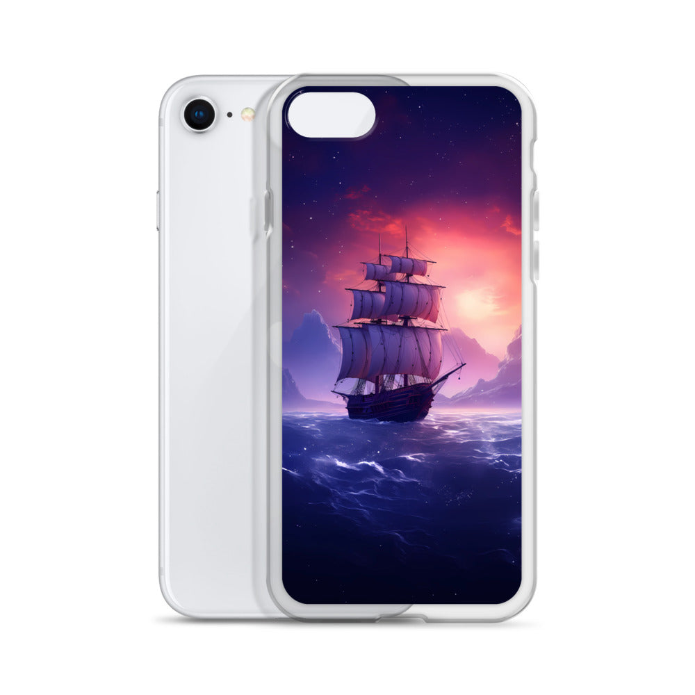 iPhone Case - Seascape Wooden Ship at Dusk