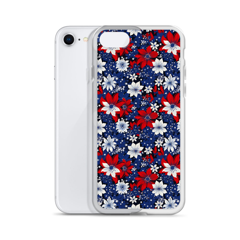 iPhone Case - Patriotic Poinsettas