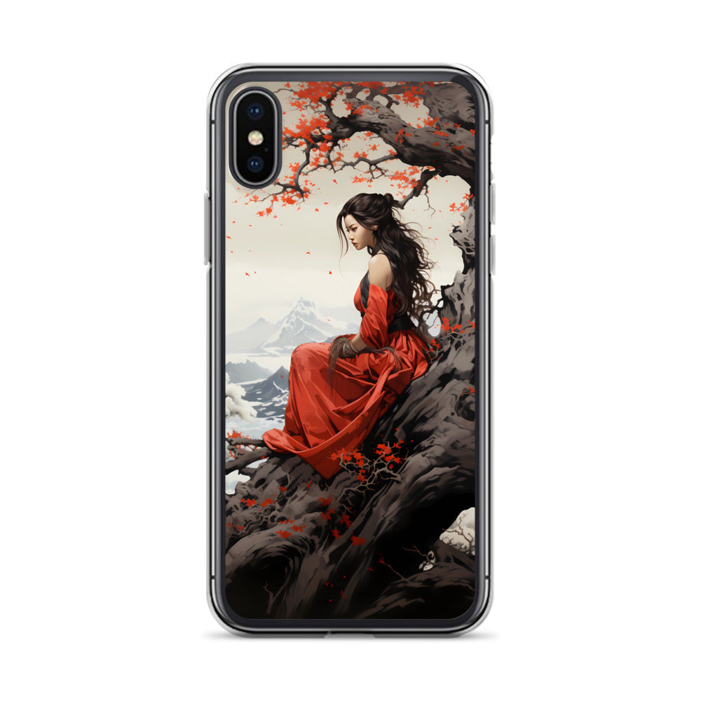iPhone Case - Japanese Woman Under a Cherry Blossom Tree