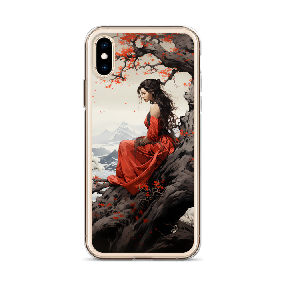 iPhone Case - Japanese Woman Under a Cherry Blossom Tree