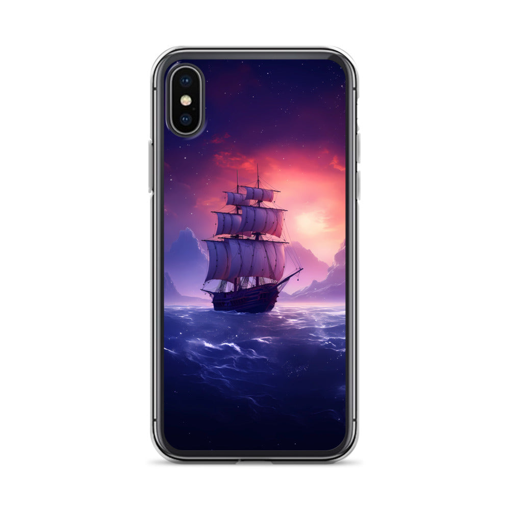 iPhone Case - Seascape Wooden Ship at Dusk