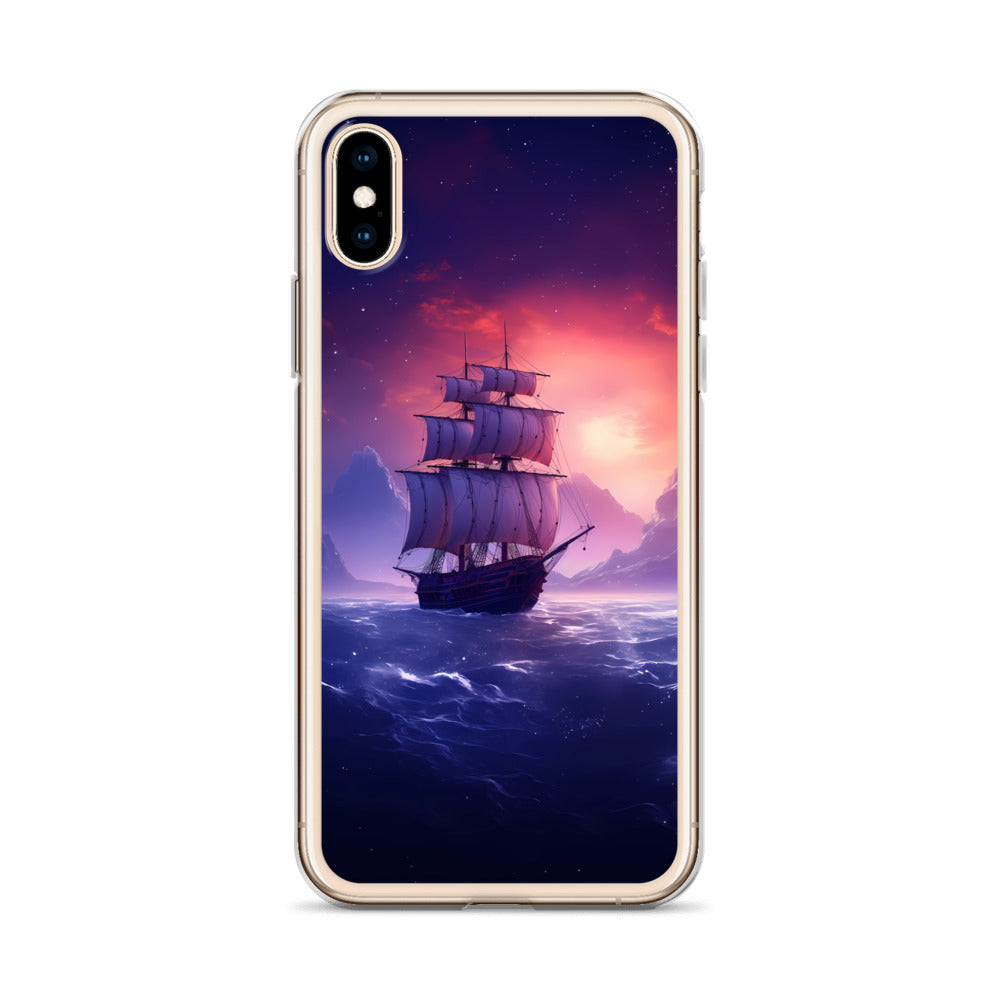 iPhone Case - Seascape Wooden Ship at Dusk