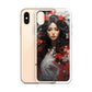 iPhone Case - Japanese Woman with Red Flowers