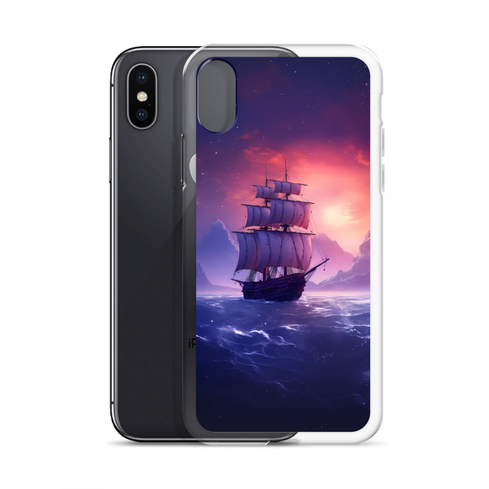 iPhone Case - Seascape Wooden Ship at Dusk