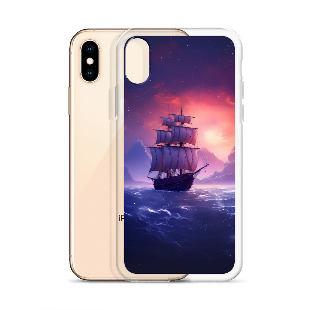 iPhone Case - Seascape Wooden Ship at Dusk