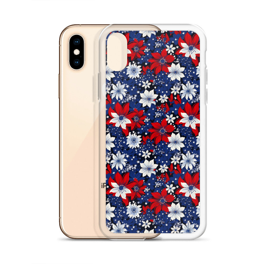 iPhone Case - Patriotic Poinsettas