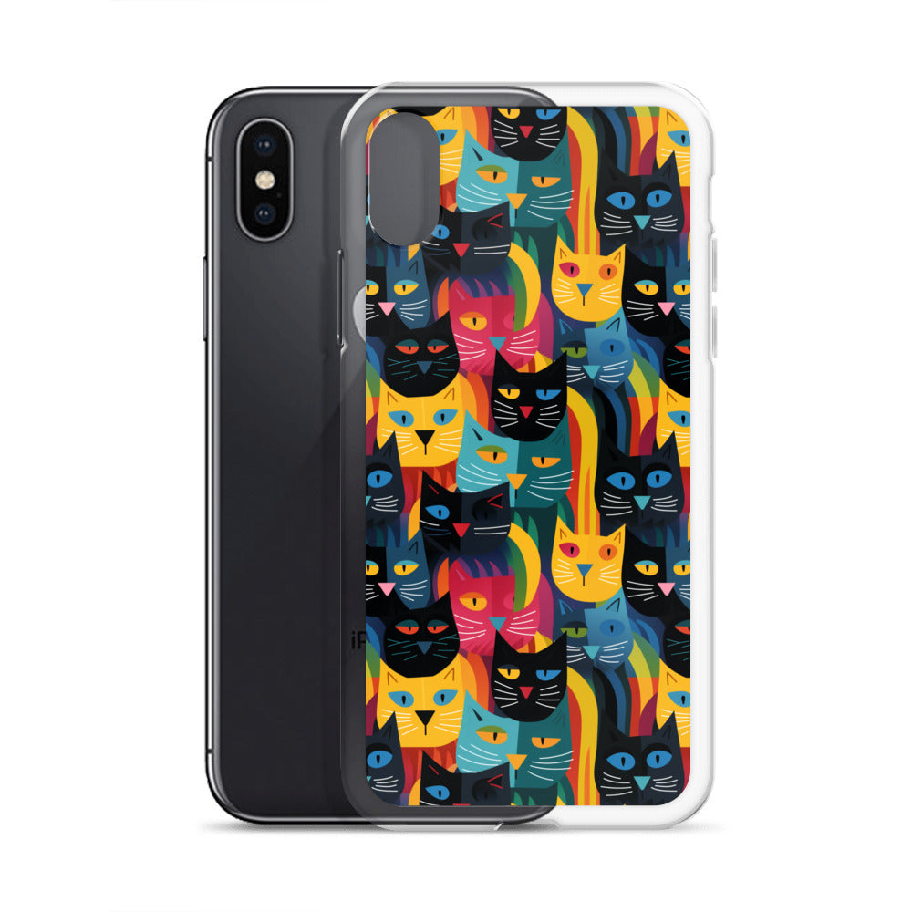 iPhone Case - Colorful Cats Pattern