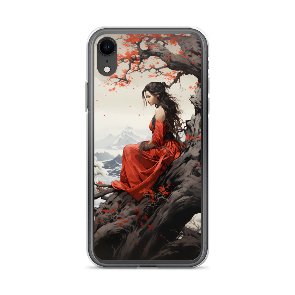 iPhone Case - Japanese Woman Under a Cherry Blossom Tree