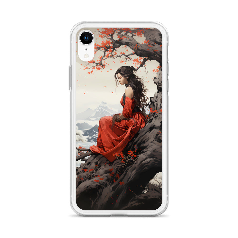 iPhone Case - Japanese Woman Under a Cherry Blossom Tree