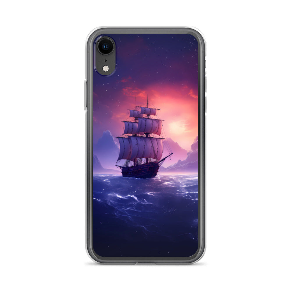 iPhone Case - Seascape Wooden Ship at Dusk