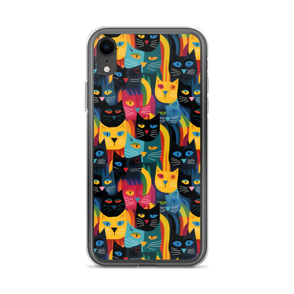 iPhone Case - Colorful Cats Pattern