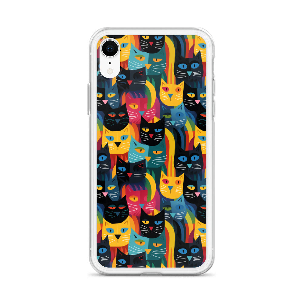iPhone Case - Colorful Cats Pattern