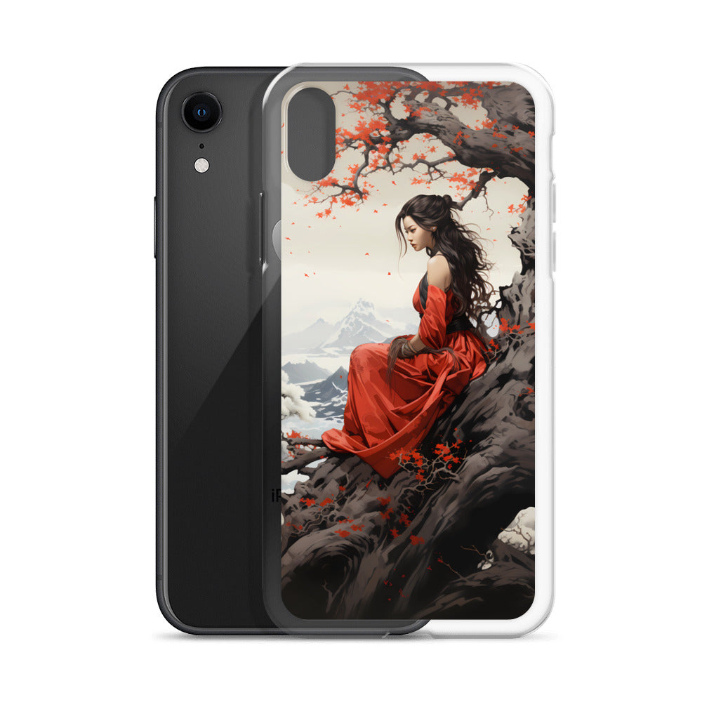 iPhone Case - Japanese Woman Under a Cherry Blossom Tree
