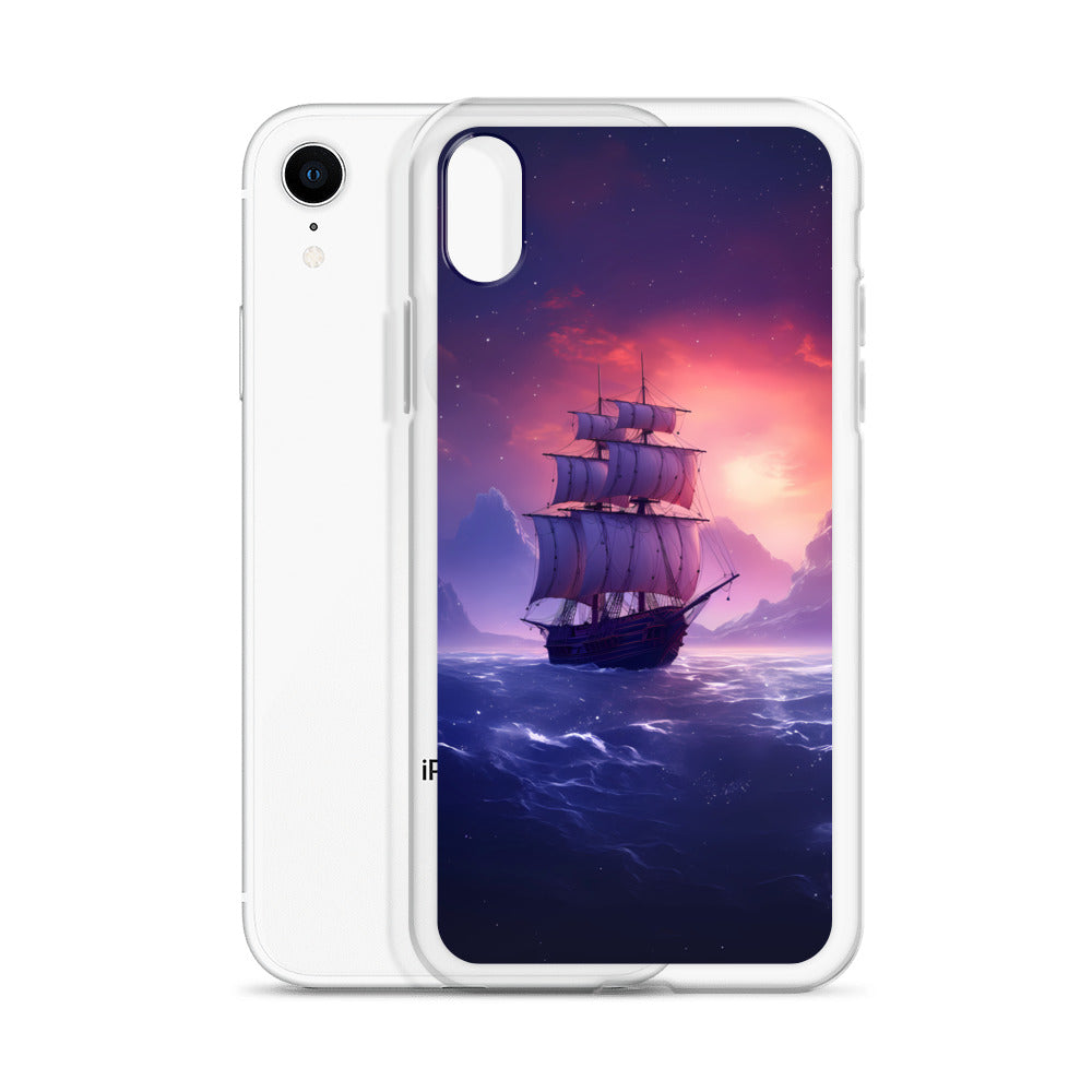 iPhone Case - Seascape Wooden Ship at Dusk