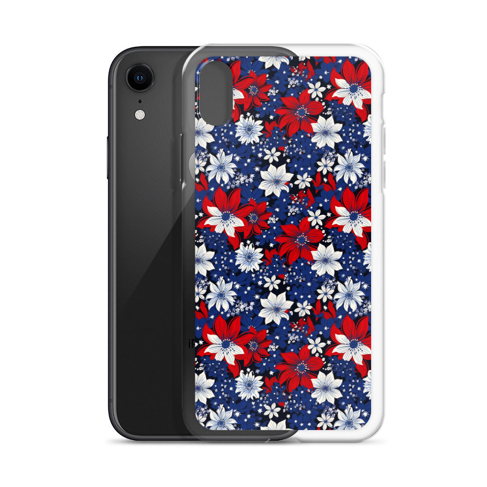 iPhone Case - Patriotic Poinsettas
