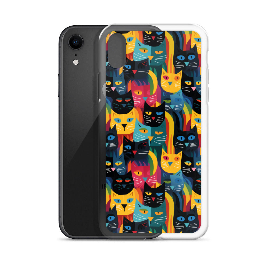 iPhone Case - Colorful Cats Pattern