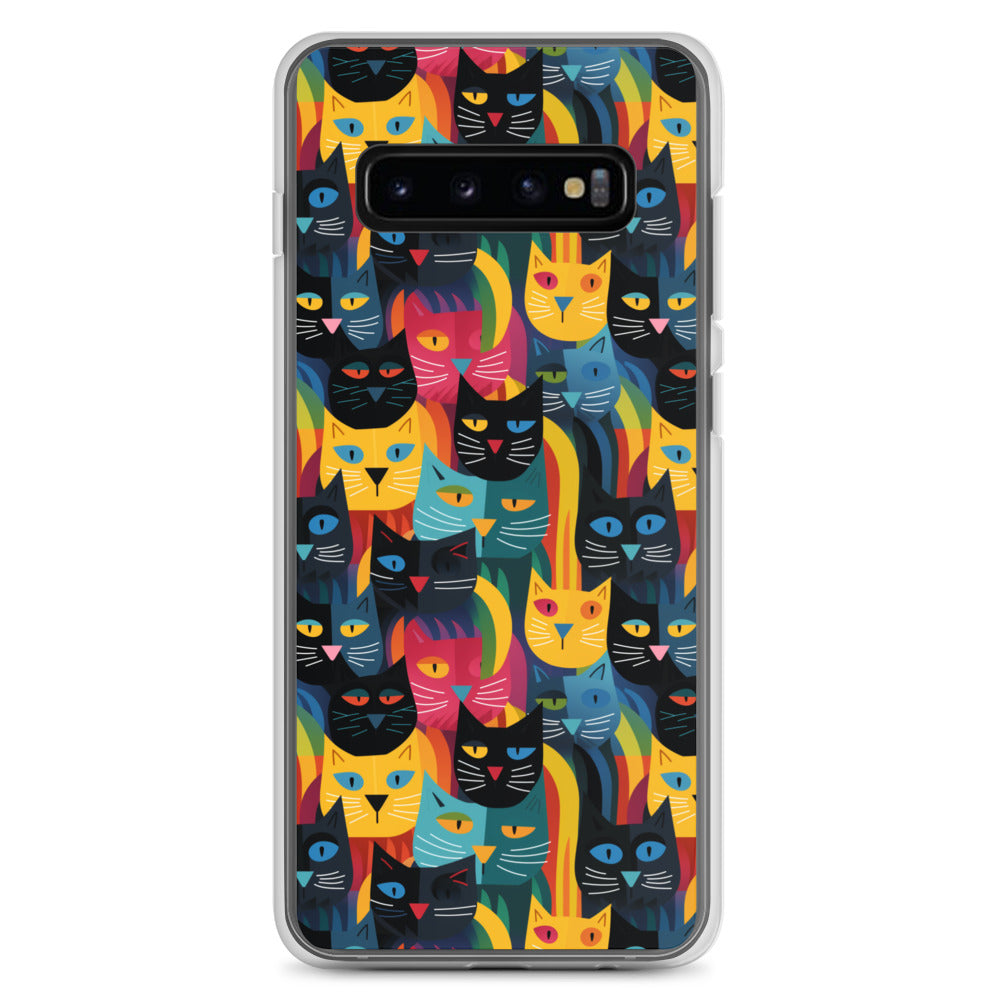 Samsung Case - Colorful Cats Pattern