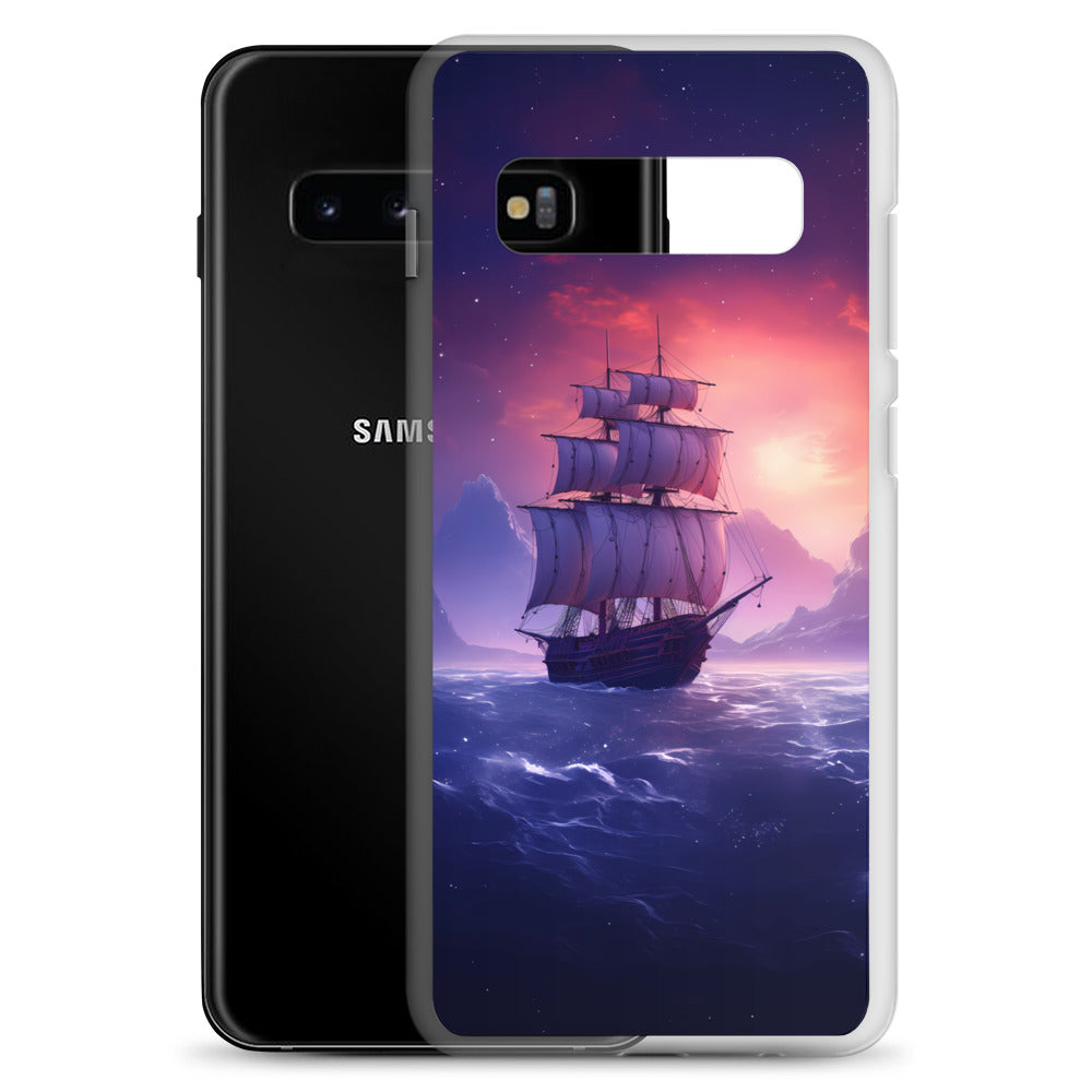 Samsung Case - Seascape Wooden Ship at Dusk