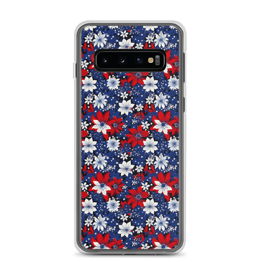 Samsung Case - Patriotic Poinsettas
