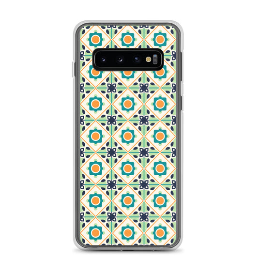 Samsung Case - Teal Ceramic Pattern