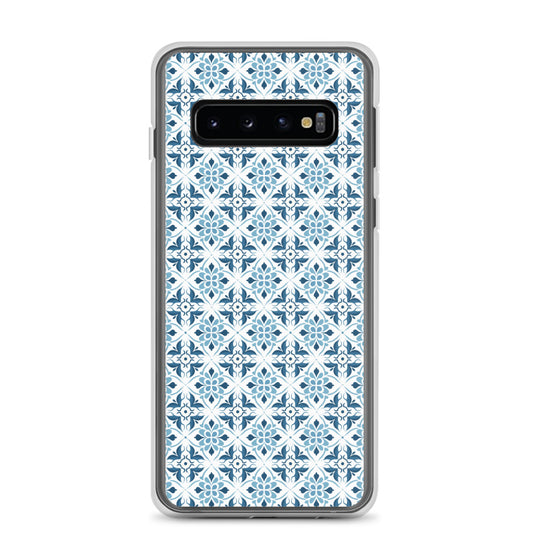 Samsung Case - Ceramic Floral Pattern in Blue