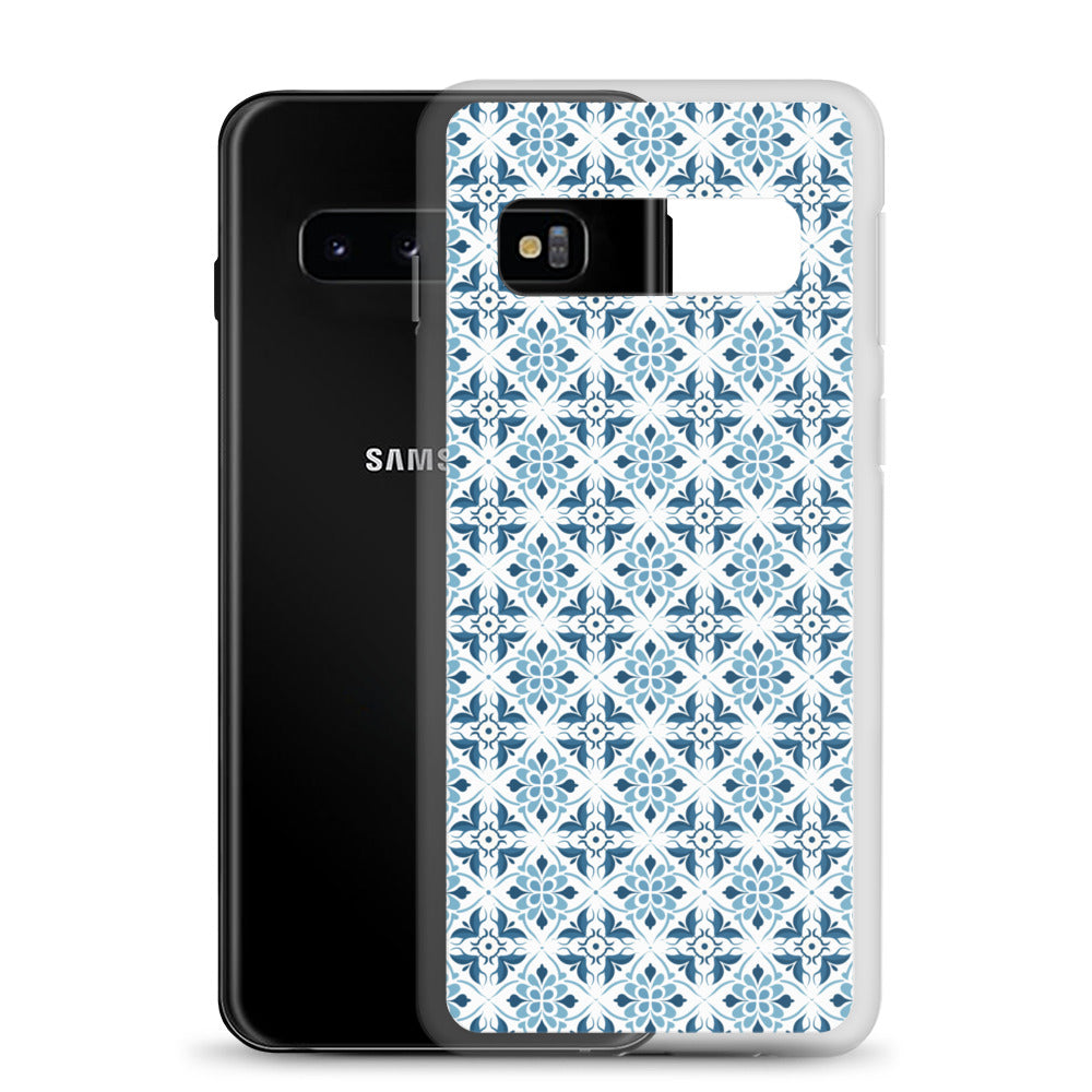 Samsung Case - Ceramic Floral Pattern in Blue