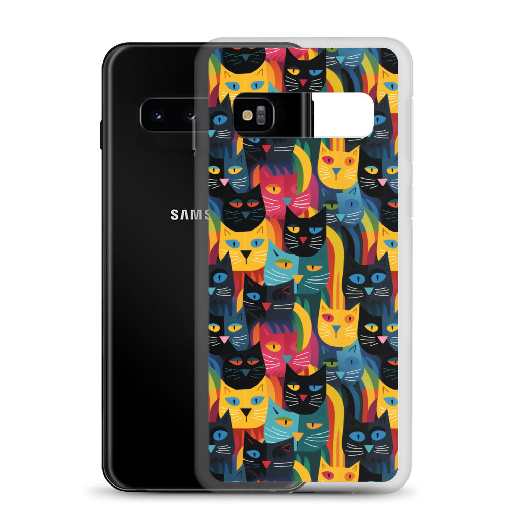 Samsung Case - Colorful Cats Pattern