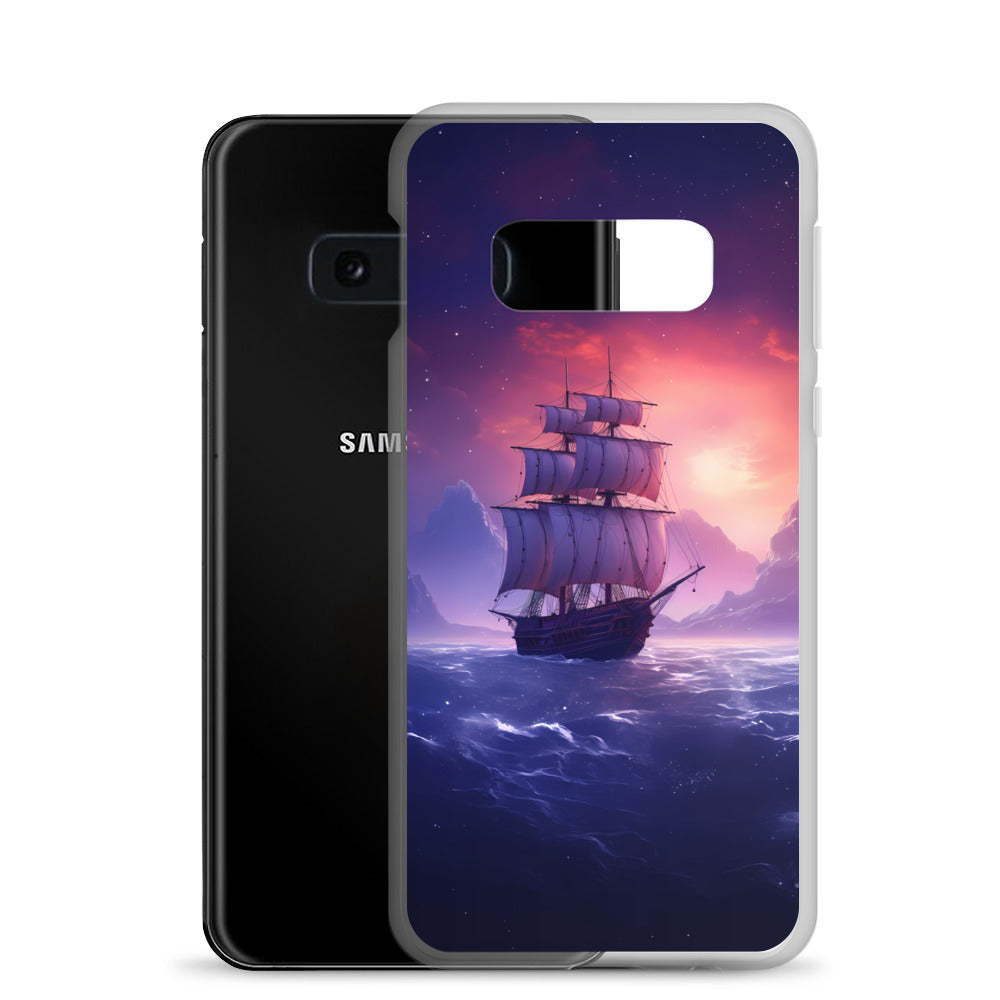 Samsung Case - Seascape Wooden Ship at Dusk