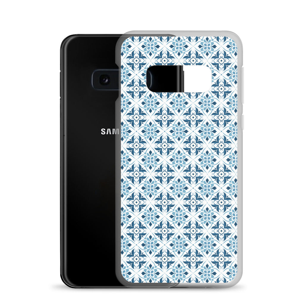 Samsung Case - Ceramic Floral Pattern in Blue