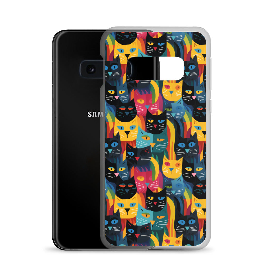 Samsung Case - Colorful Cats Pattern