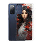 Samsung Case: Japanese Woman with Red Flowers