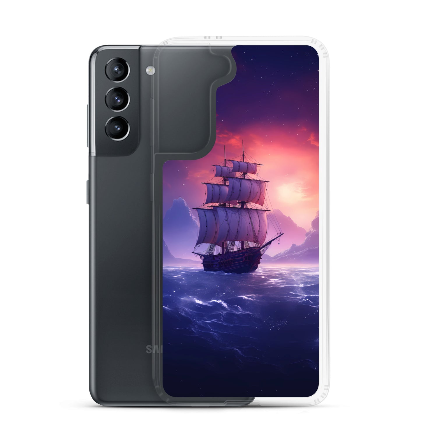 Samsung Case - Seascape Wooden Ship at Dusk