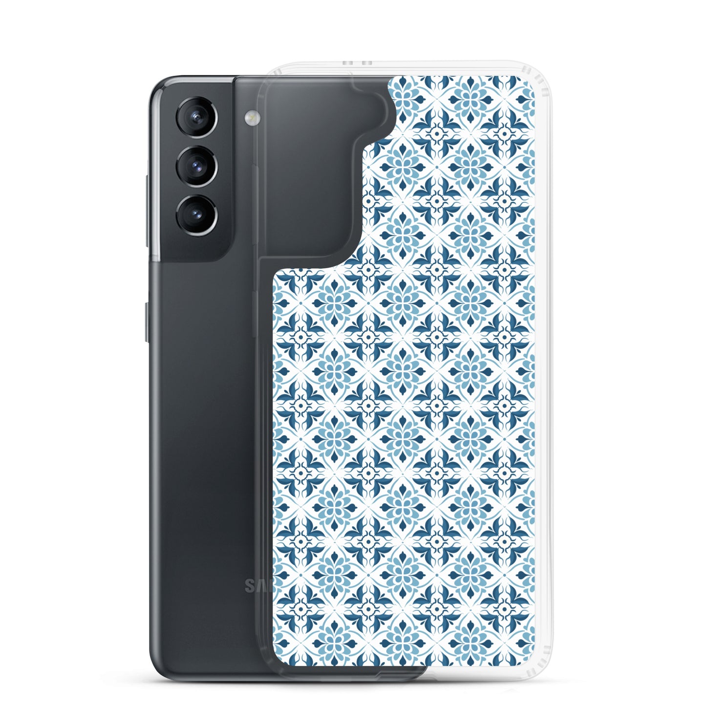 Samsung Case - Ceramic Floral Pattern in Blue