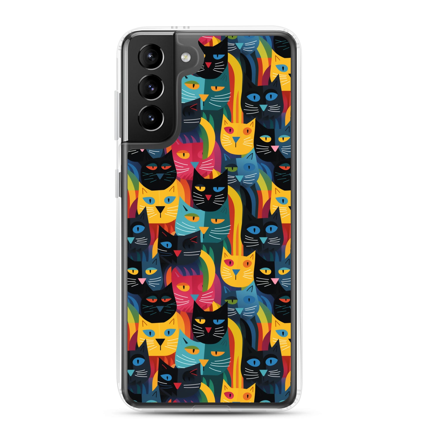 Samsung Case - Colorful Cats Pattern