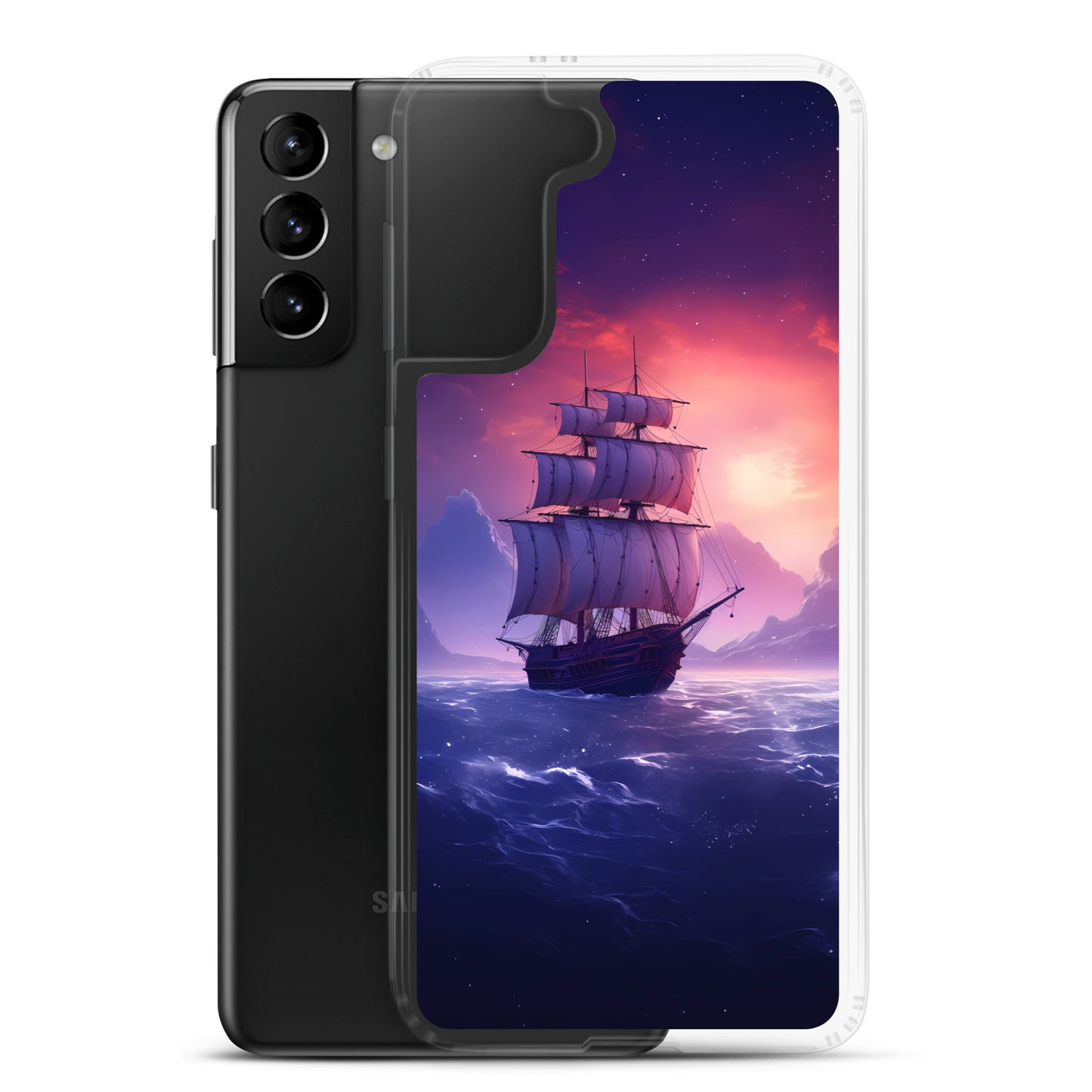 Samsung Case - Seascape Wooden Ship at Dusk