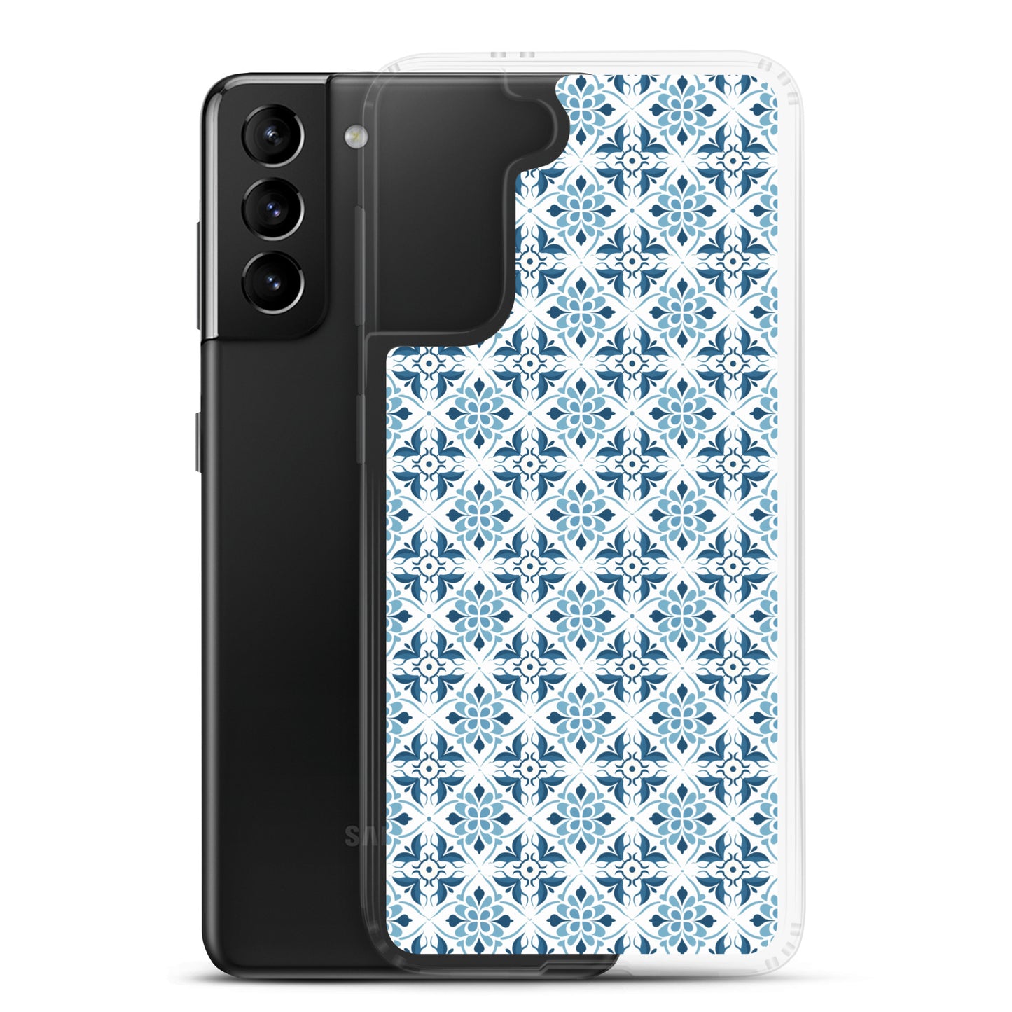 Samsung Case - Ceramic Floral Pattern in Blue