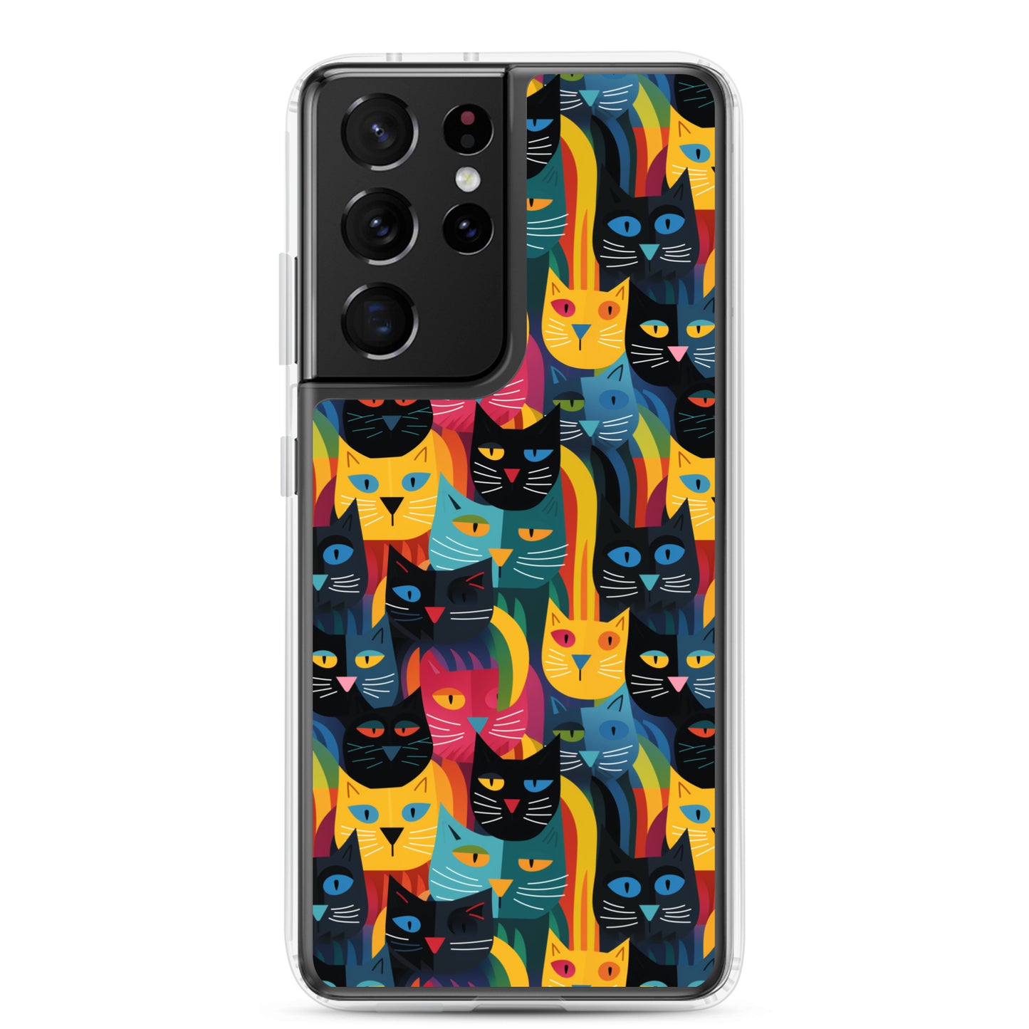 Samsung Case - Colorful Cats Pattern