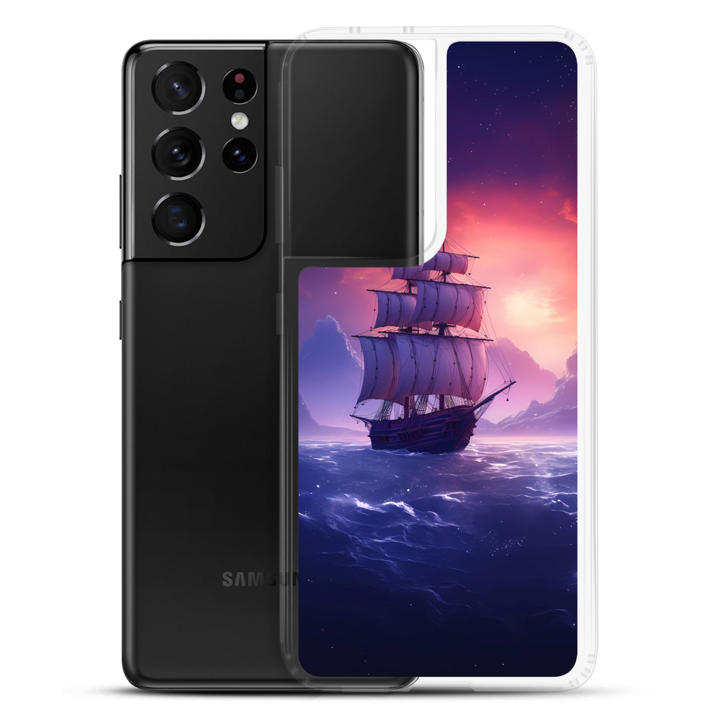 Samsung Case - Seascape Wooden Ship at Dusk