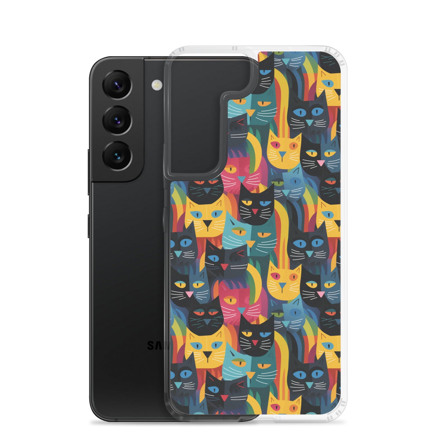 Samsung Case - Colorful Cats Pattern