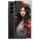 Samsung Case: Japanese Woman with Red Flowers