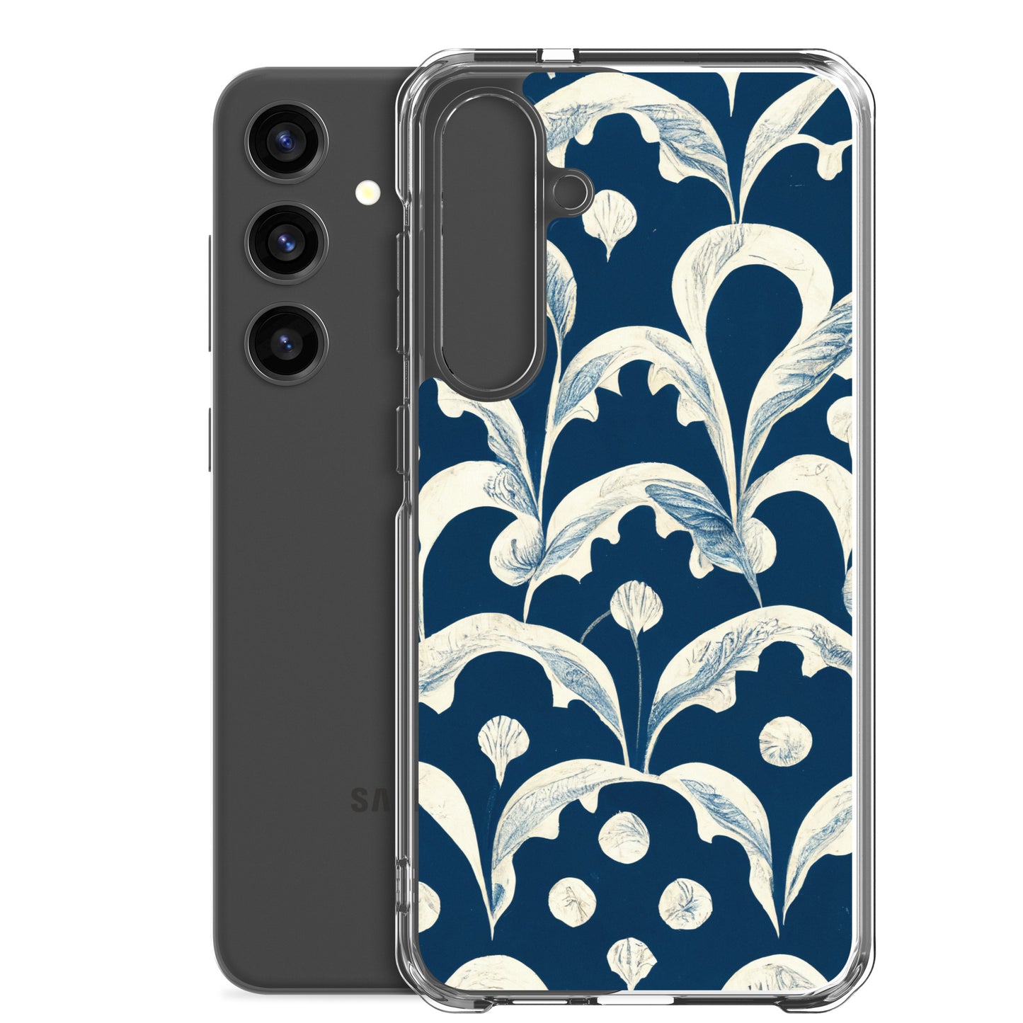 Samsung Case - Leaves on Blue