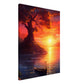 Canvas Wall Art - Solitary Sunset Serenade