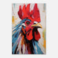 Canvas Wall Art - Rooster Oil Painting - Vibrant Vigilance